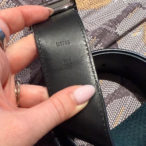 Louis Vuitton Santur LV Initial Belt, 40 mm Silver Buckle
